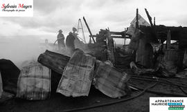 Bâtiment détruit par un incendie