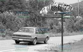 Enseigne en forme de tigre