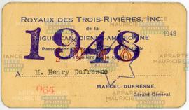 Billet des Royaux des Trois-Rivières