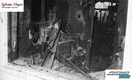 Bâtiment détruit par le feu