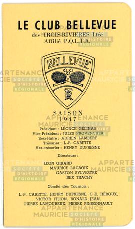 Club Bellevue des Trois-Rivières - Saison 1947