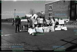 Étudiants manifestant