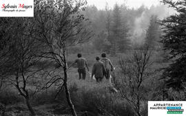 Personnes marchant en nature